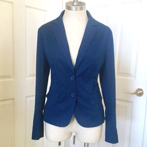 NEW YORK & COMPANY Classic Peacock Blue Blazer Jacket